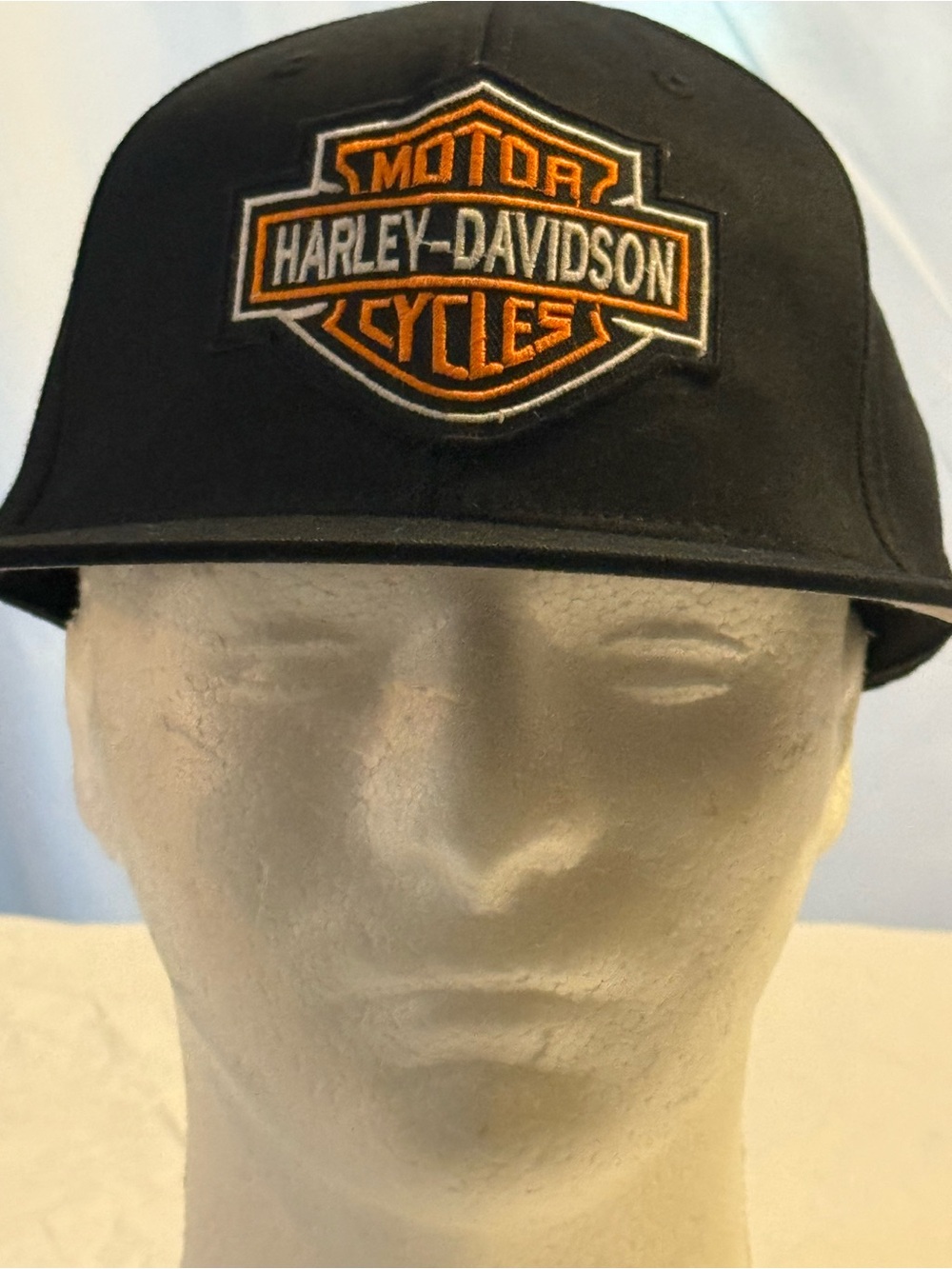 Harley-Davidson Black Cap with Orange and White Patch